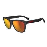 Oakley Frogskins LX Matte Black Sunglasses with Ruby Iridium Lens