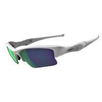 Oakley Flak Jacket XLJ Matte White Sunglasses with Jade Iridium Lens