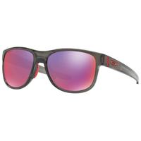 oakley crossrange round sunglasses prizm road lens blackred