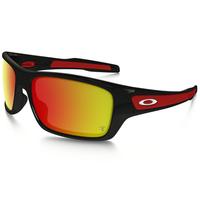 Oakley Turbine Ferrari Sunglasses - Ruby Iridium Lens | Black/Red