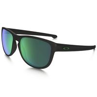 Oakley Sliver Round Sunglasses - Jade Iridium Lens | Matt Black