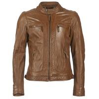 oakwood 60901 mens leather jacket in brown