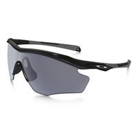 oakley m2 frame xl sunglasses polished black frame grey lens unisize o ...