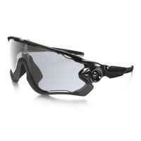 oakley jawbreaker photochromic sunglasses polished black frame clear b ...