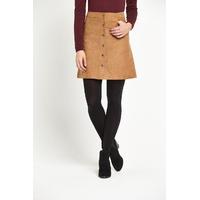 oasis suedette button through skirt