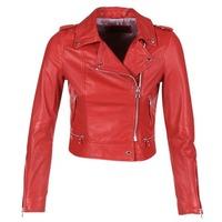 oakwood 62326 womens leather jacket in red