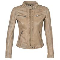 Oakwood 62053 women\'s Leather jacket in BEIGE