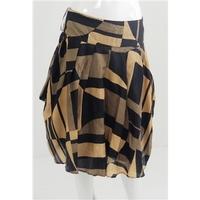 Oasis size 14 Brown Patterned Silk Skirt