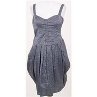 Oasis, size 10 silver-grey striped dress