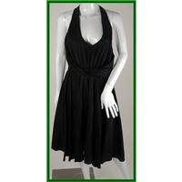 oasis size 12 black halter neck dress