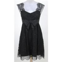 oasis size 12 black lace sleeveless dress
