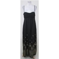 Oasis: Size 12: Black silk mix evening dress