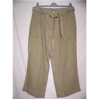 oasis size 26 beige cropped trousers size 10