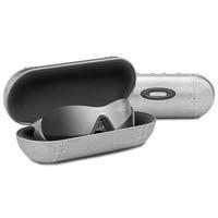 oakley sunglass case large metal vault silver