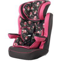 obaby group 1 2 3 high back booster car seat grey rose new