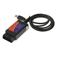 OBDII USB Car Diagnostic Cable - Black Blue Orange (DC 12V)