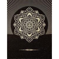 Obey Lotus Diamond - Black and Gold By Obey (Shepard Fairey)