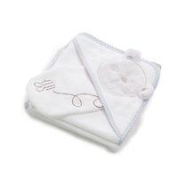 Obaby B Is For Bear Hooded Towel Set-Blue (New)