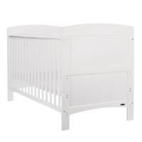 obaby grace cot bed white new