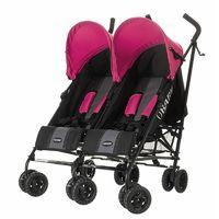 obaby apollo twin stroller pink new