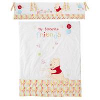Obaby Winnie the Pooh Quilt and Bumper in White