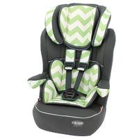 obaby group 1 2 3 high back booster zigzag lime