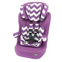obaby group 1 2 3 high back booster zigzag purple