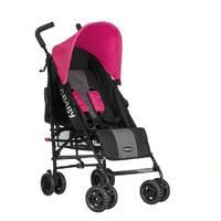 obaby stroller atlas black grey pink hood