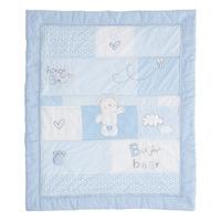 obaby b is for bear quilt bumper 2 pc set blue