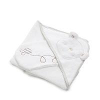 obaby b is for bear hooded towel sets white