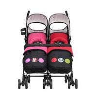 Obaby Twin Stroller Disney Twin - Mickey/Minnie Circles With Footmuffs