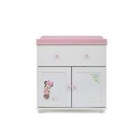 Obaby Closed Changing Unit - Minnie Mouse - White With Pink Trim