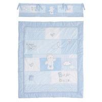OBaby B Is For Bear Quilt and Bumper Set Blue