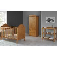 Obaby B is for Bear 3 Piece Single Room Set in Country Pine and FREE mattress