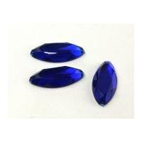 Oblong Sew & Stick On Acrylic Jewels Royal Blue