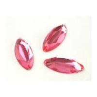 Oblong Sew & Stick On Acrylic Jewels Pale Pink