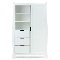 obaby lincoln double wardrobe white new