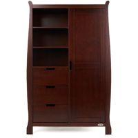 obaby stamford double wardrobe walnut