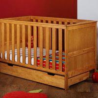 Obaby Newark Cot Bed With Underbed Drawer-Country Pine (New)