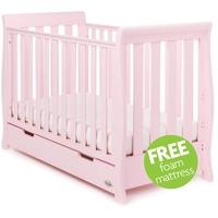 obaby stamford sleigh mini cot bed including underbed drawer eton mess ...
