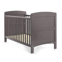 obaby grace cot bed taupe grey new