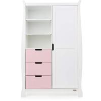 Obaby Stamford Double Wardrobe-White With Eton Mess