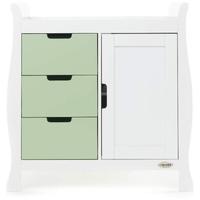 obaby stamford changing unit white with pistachio