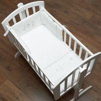 Obaby Hello Little One Pcs Crib Set-White (New)