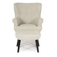 oban fabric armchair and footstool mink