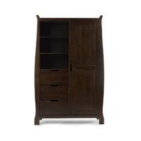 obaby lincoln wardrobe walnut