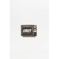 Obey What To Think Pin Badge, BLACK