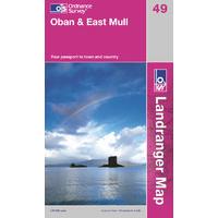 Oban & East Mull - OS Landranger Active Map Sheet Number 49