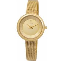 Obaku Ladies Gold Plated Mesh Bracelet Watch V146LXGGMG