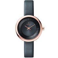 obaku ladies leather strap watch v146lxvjrj